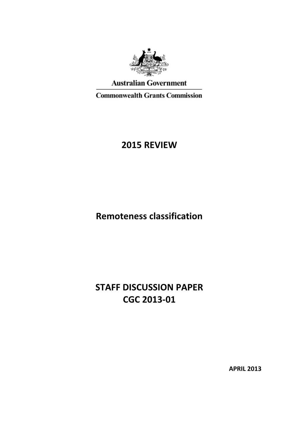 Remoteness Classification