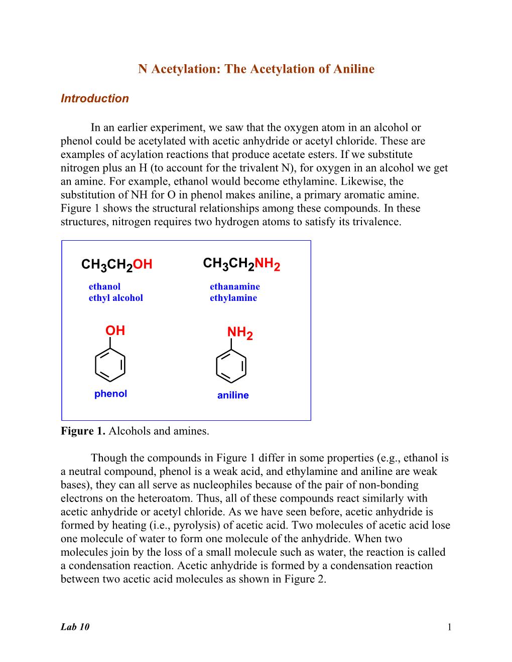 N Acetylation: the Acetylation of Aniline