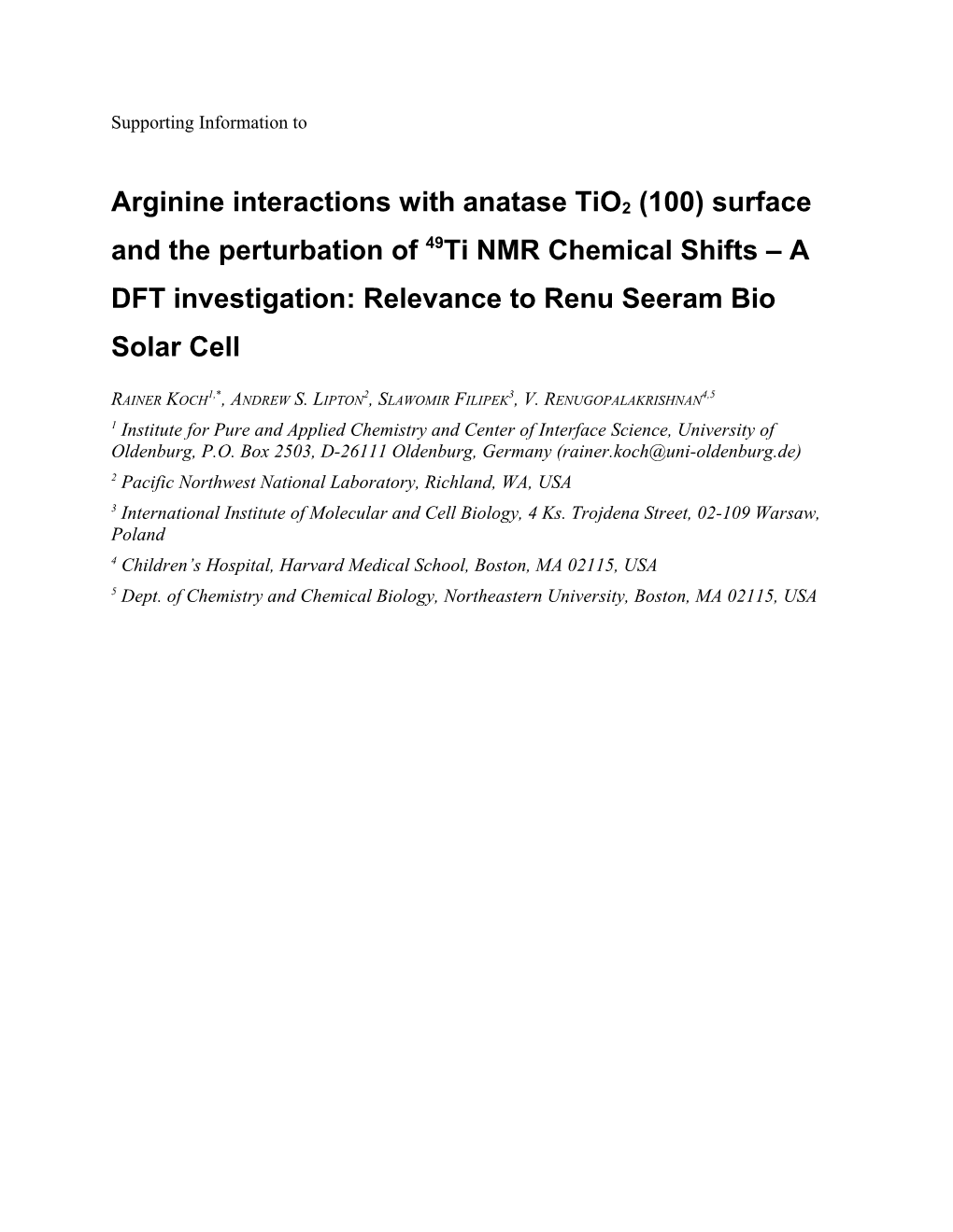 Amino Acid Interactions with the Anatase Tio2 (100) Surface and the Impact on 49Ti NMR