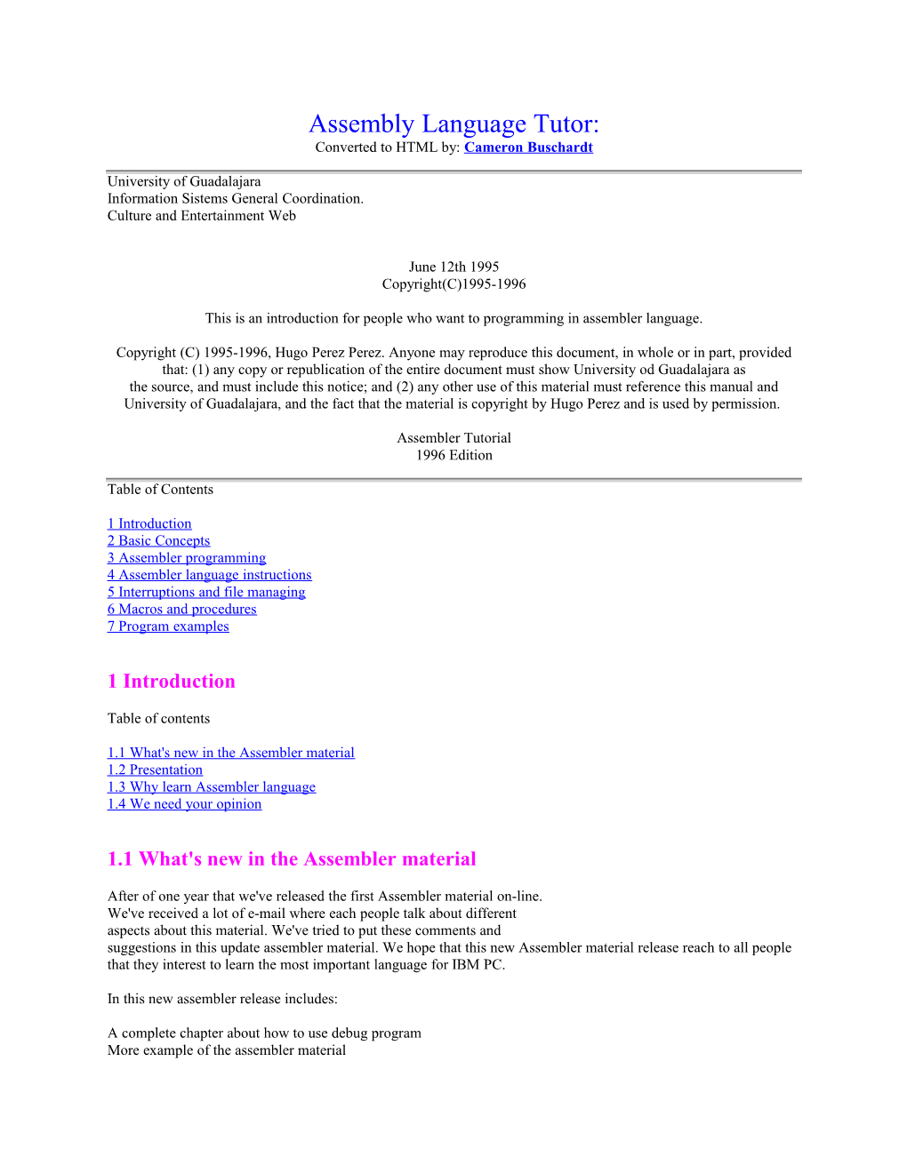 Assembly Language Tutor