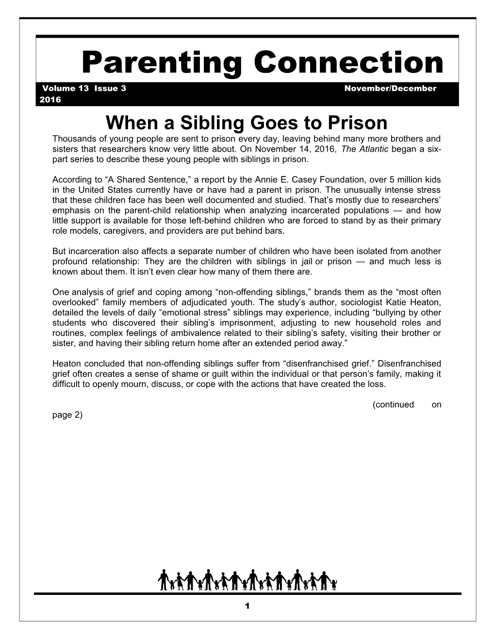 When a Sibling Goes to Prison