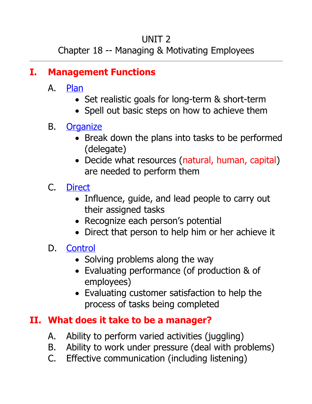 Text Chapter 9 Managing Business
