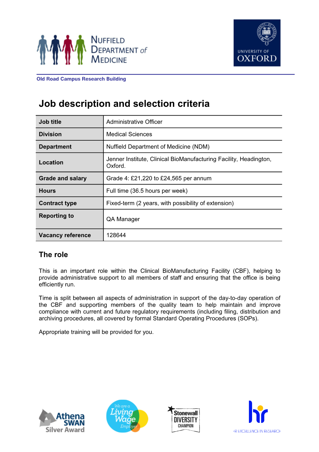 Job Description and Person Specificationselection Criteria s8