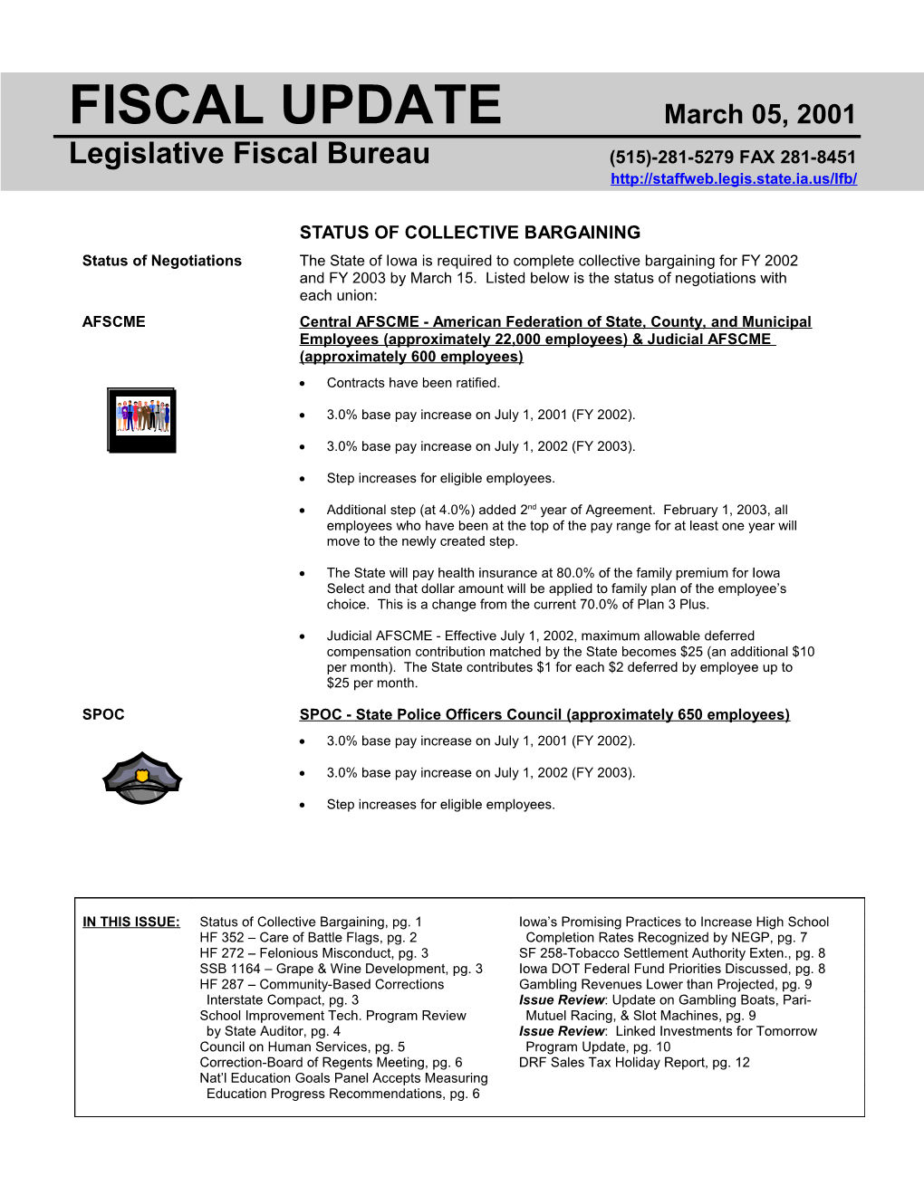 Legislative Fiscal Bureau (515)-281-5279 FAX 281-8451 s1