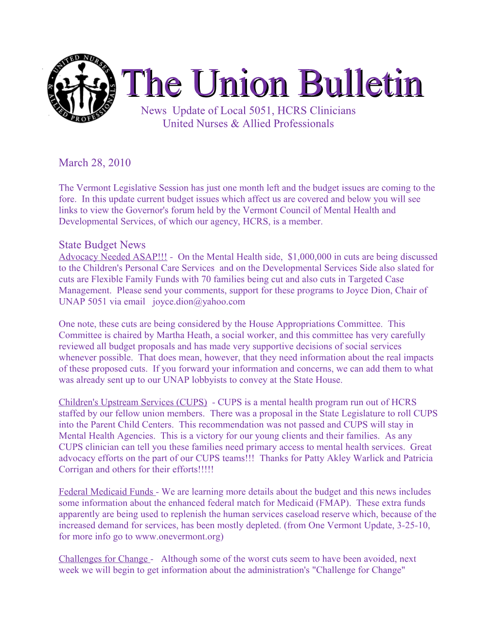 The Union Bulletin