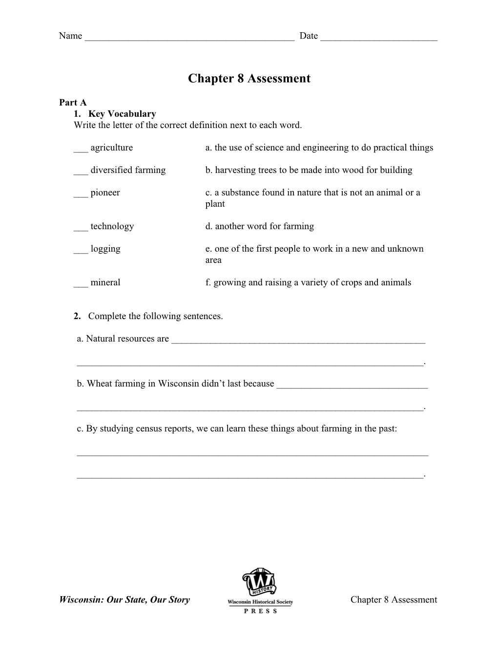 Chapter 8 Assessment
