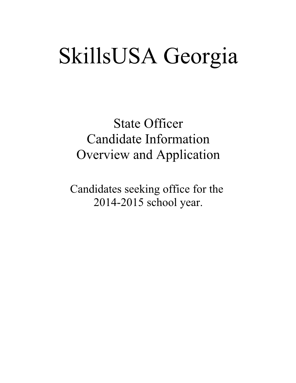 Skillsusa Georgia