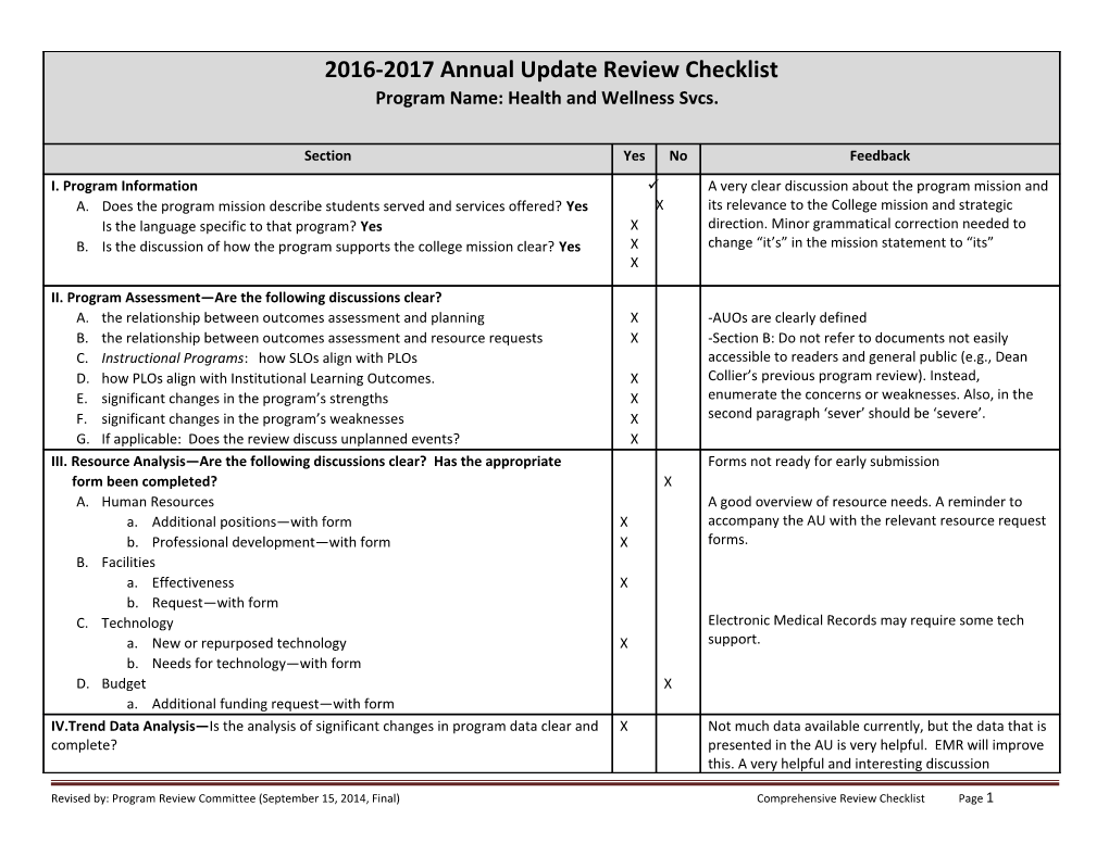 Does the Program Mission Describe Students Served and Services Offered? Yes