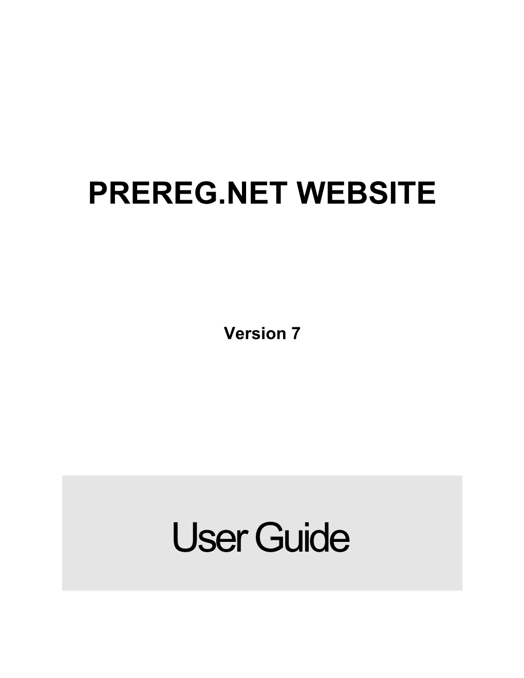 Prereg.NET WEBSITE