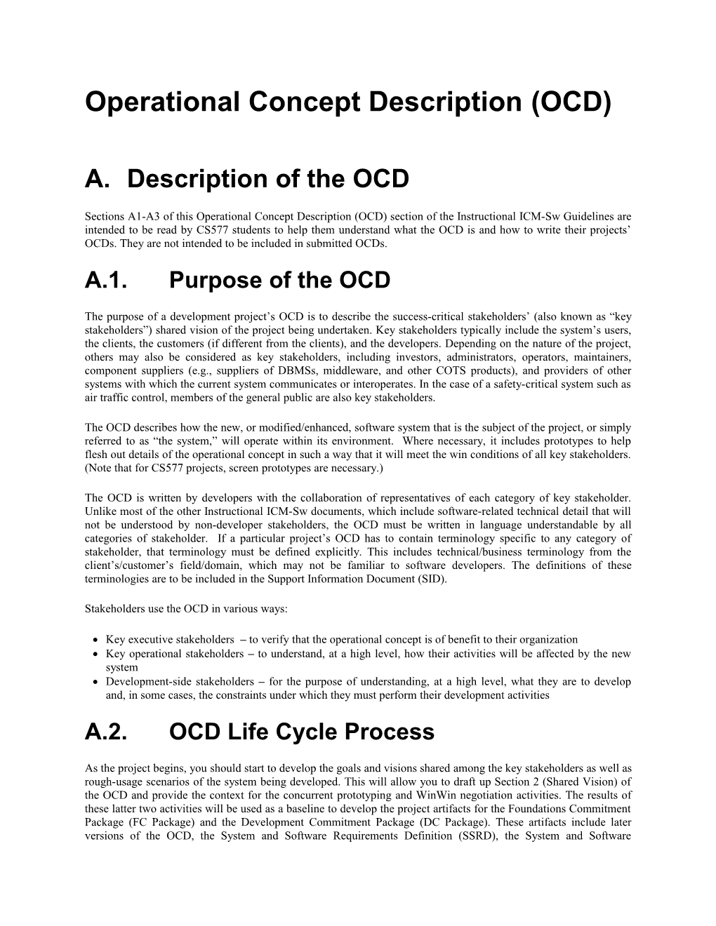 Operational Concept Description (OCD) s10