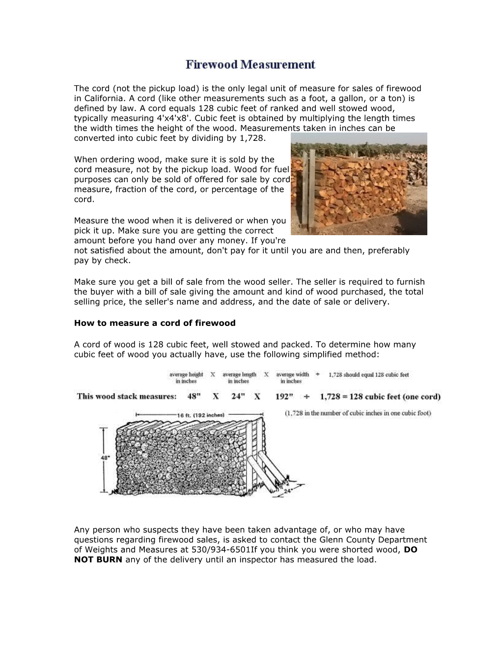 How to Measure a Cord of Firewood