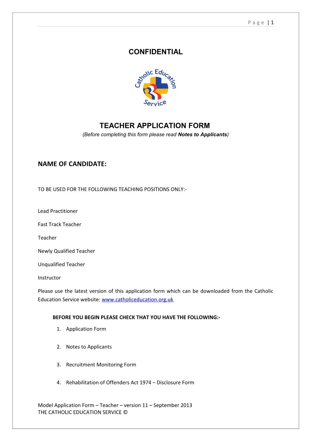 Teacher Application Form s5