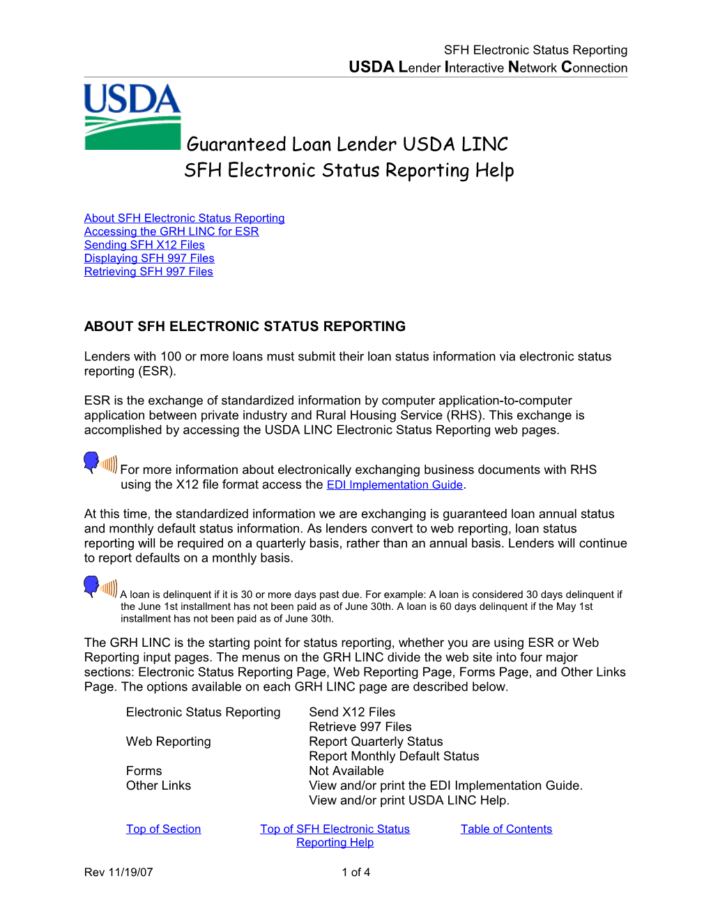 Guaranteed Loan Lender USDA LINC