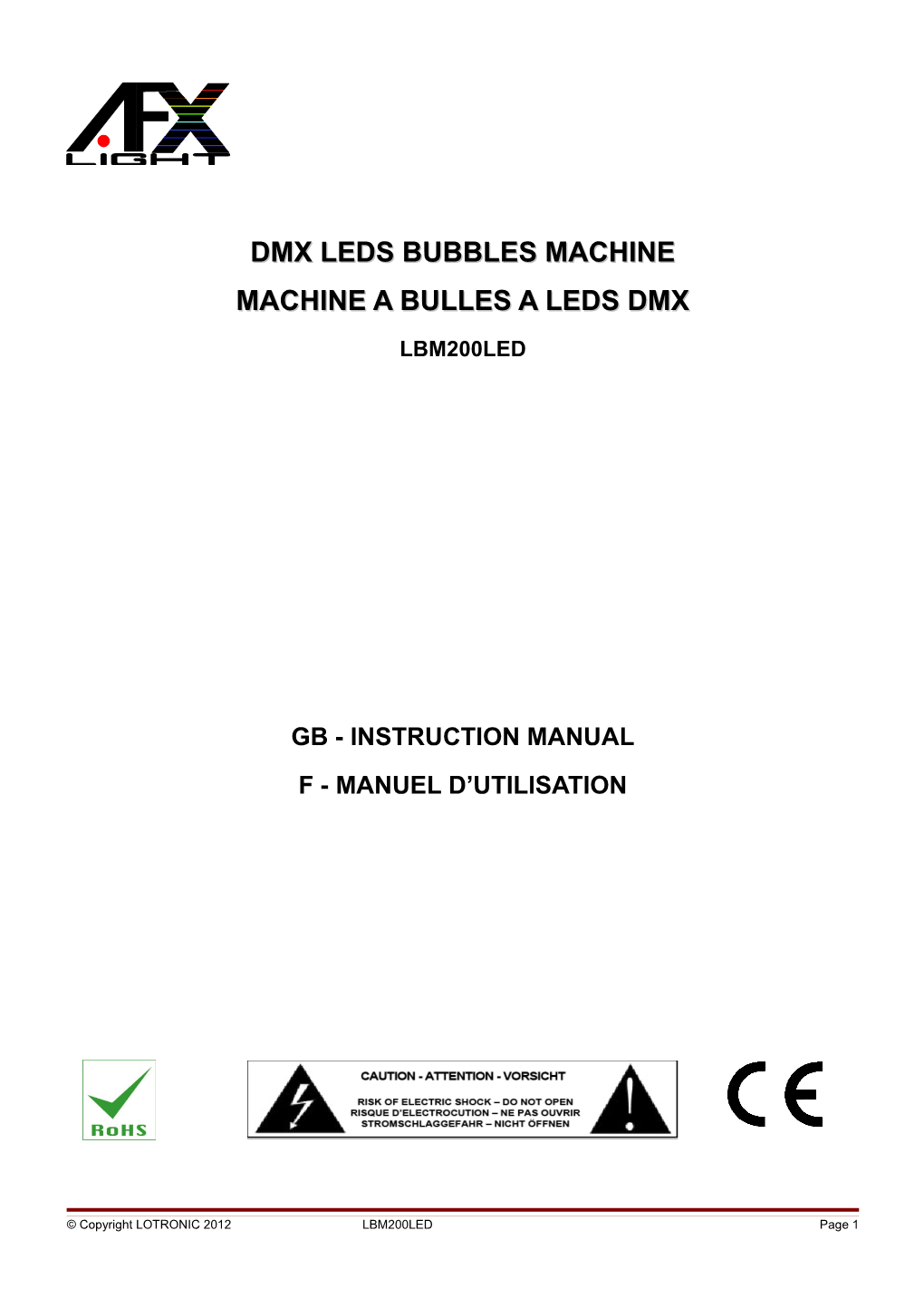 Dmx Leds Bubbles Machine