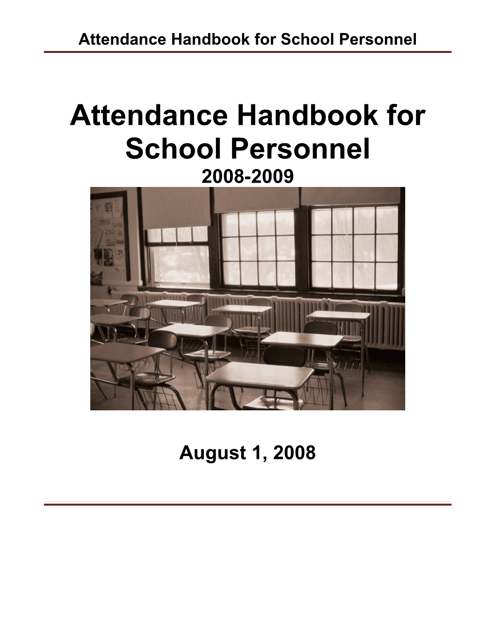 Attendance Handbook For School Personnel