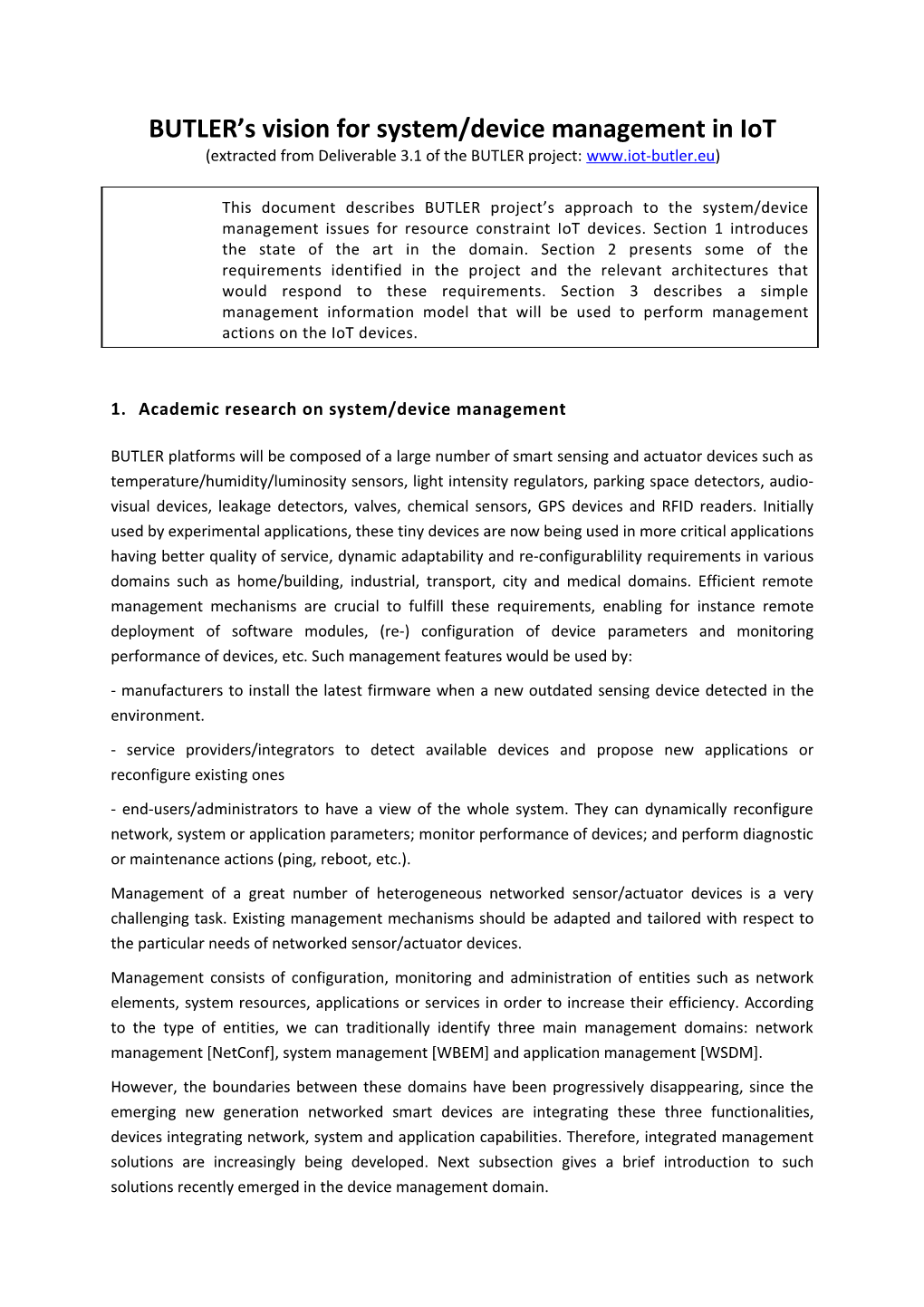 This Document Describes the System/Device Management