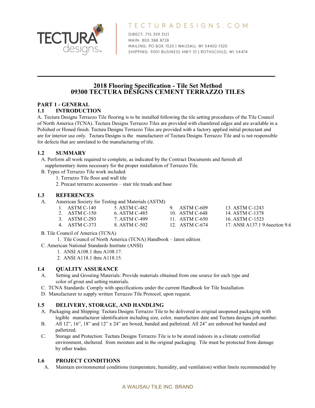 2018Flooring Specification -Tilesetmethod