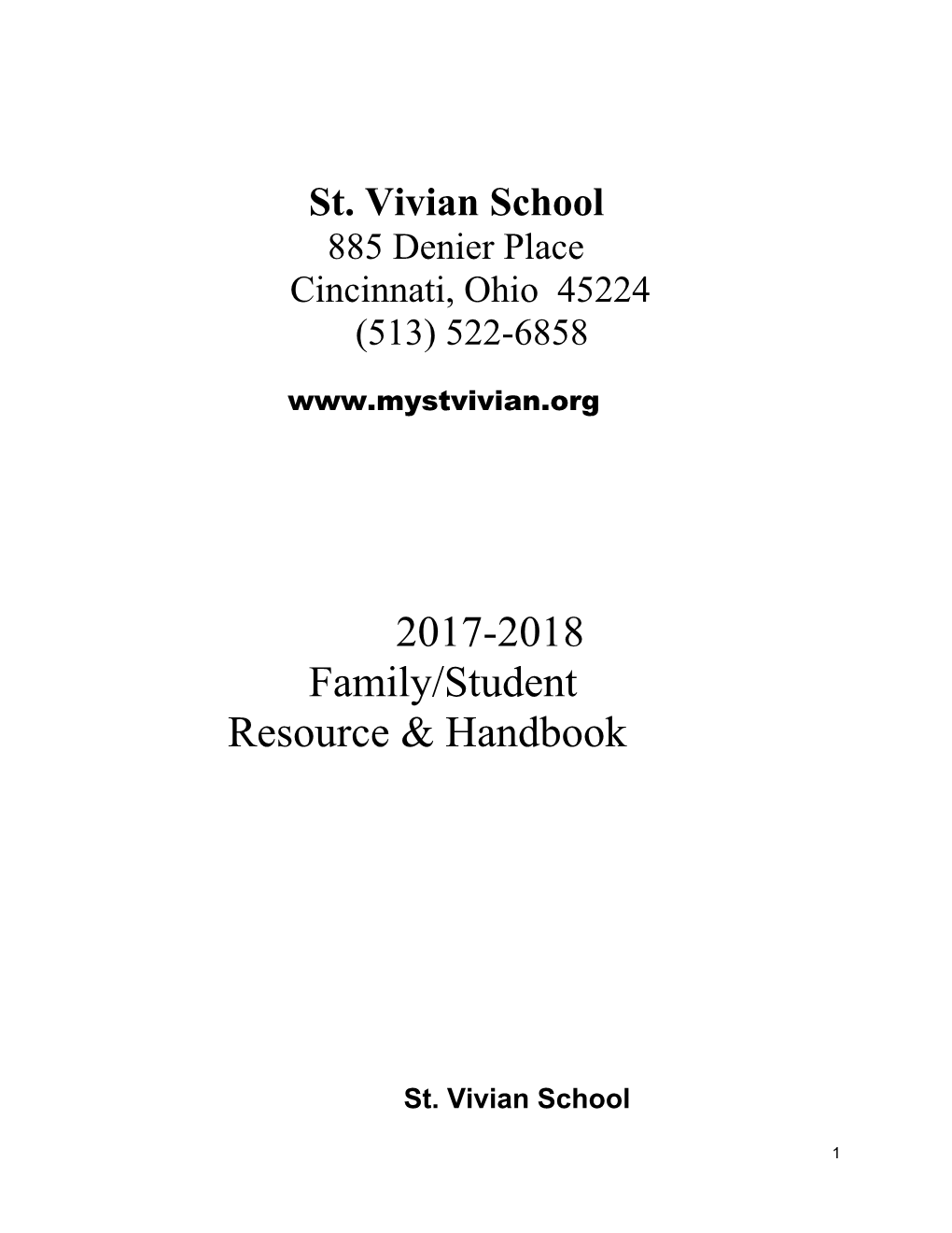 Mission Statement Of Saint Vivian Catholic School