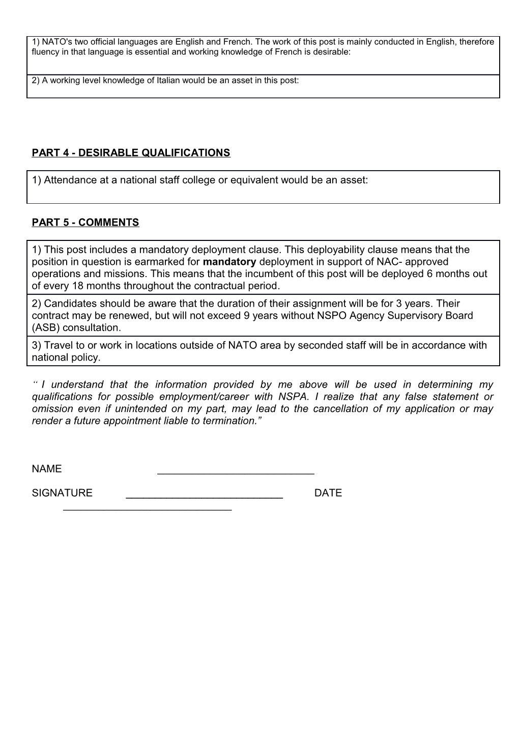 Post Requirements Form s3