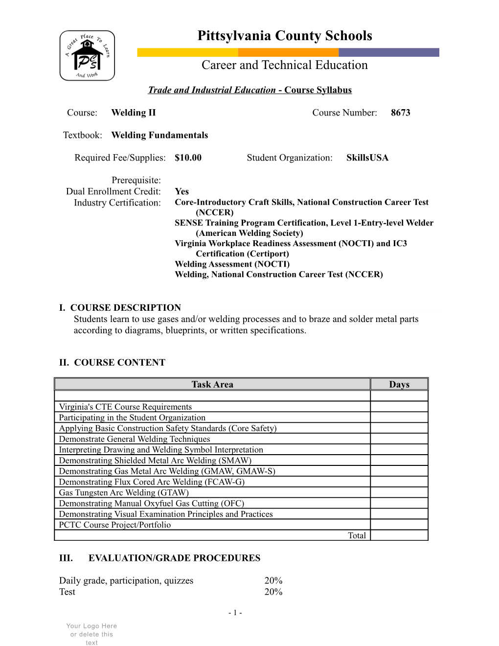Agricultural Education Course Syllabus s2