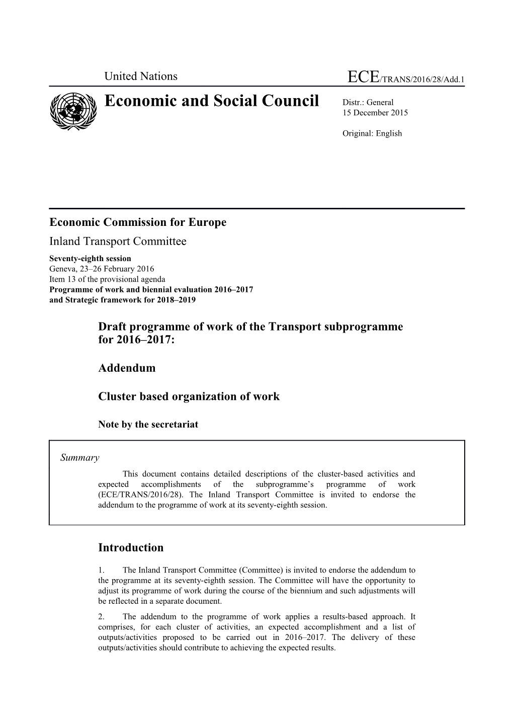 Economic Commission for Europe s36