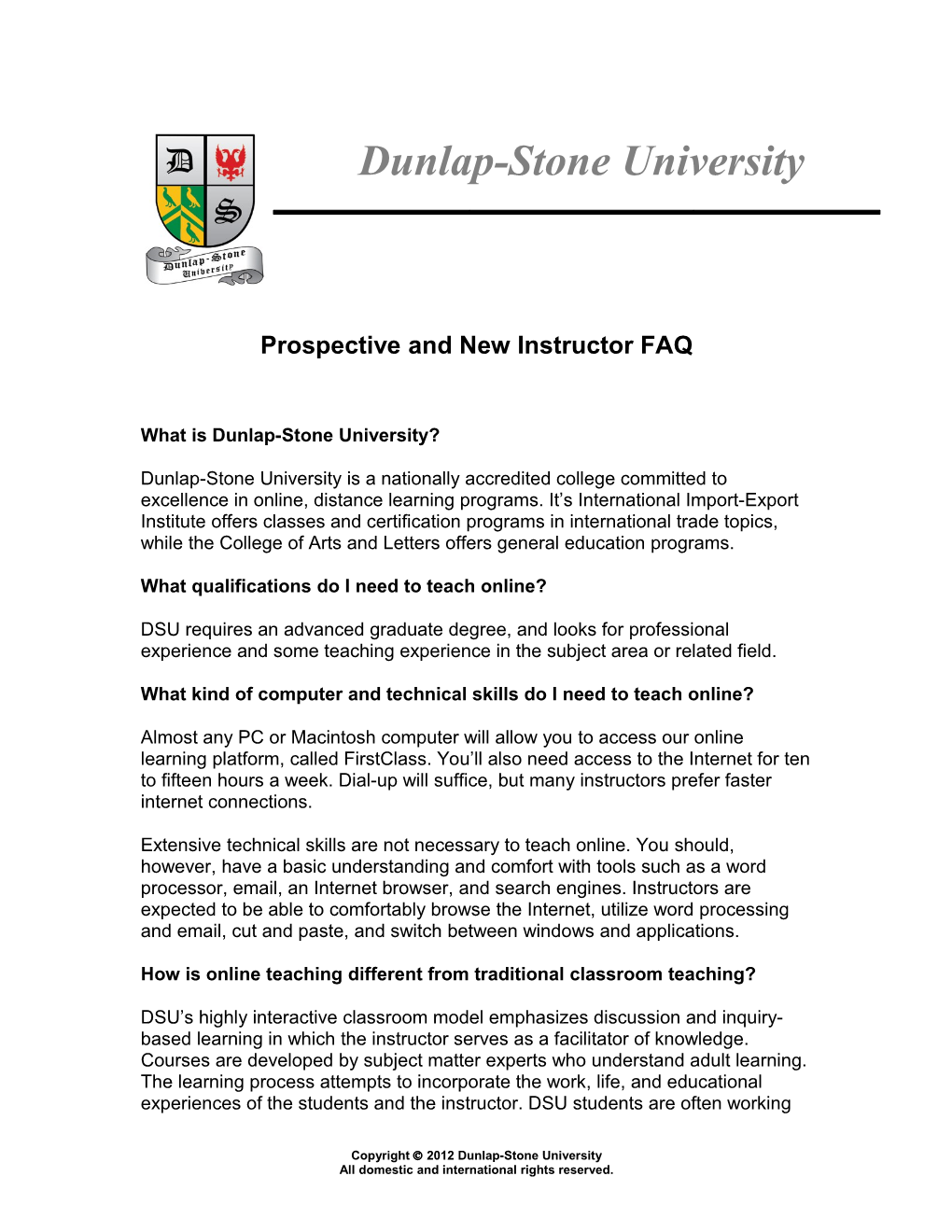 Dunlap-Stone University