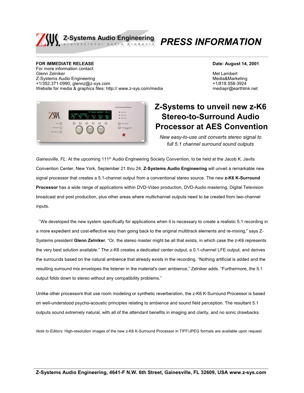 Z-Systems Names Media&Marketing As PR Counsel Page 2