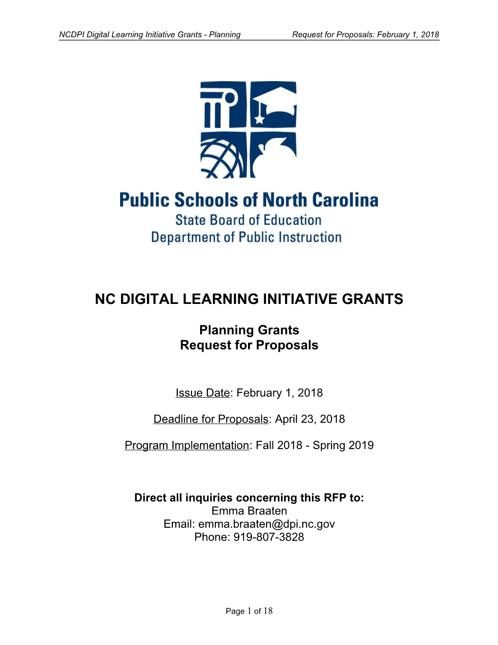 Nc Digital Learning Initiative Grants