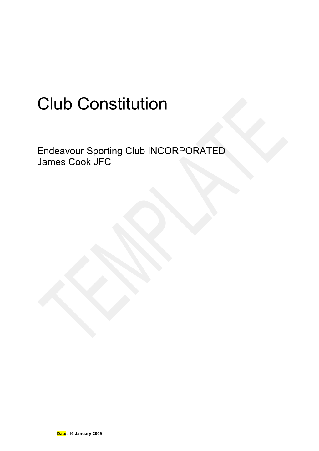 Endeavour Sporting Club INCORPORATED