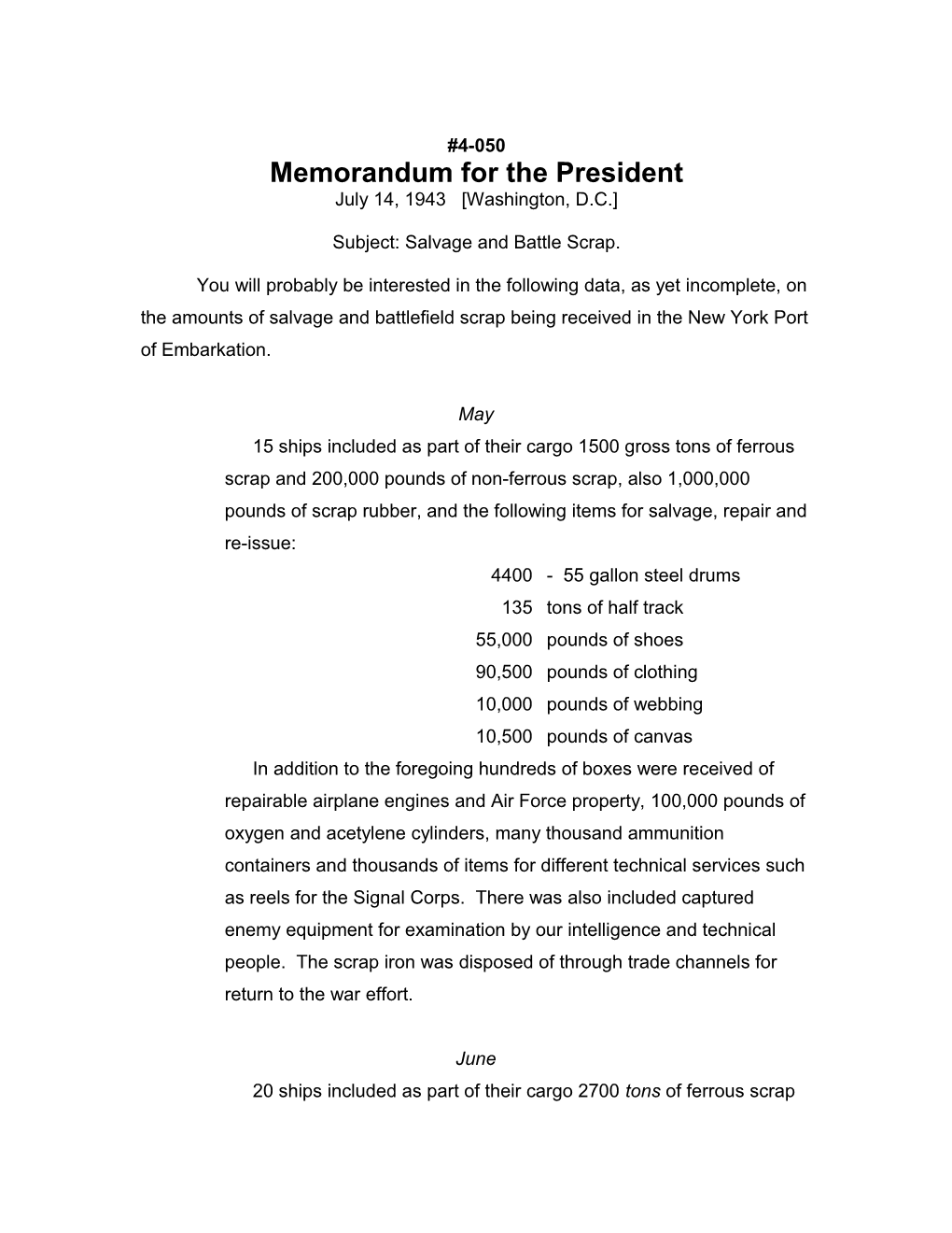 Memorandum for the President s3