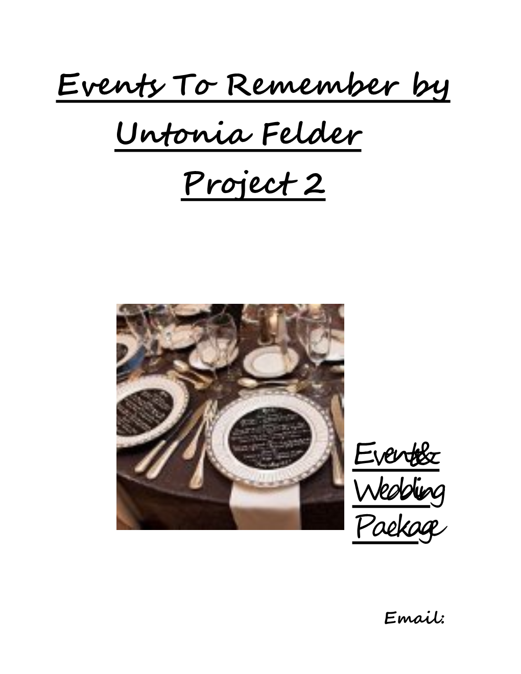 Events to Remember by Untonia Felder