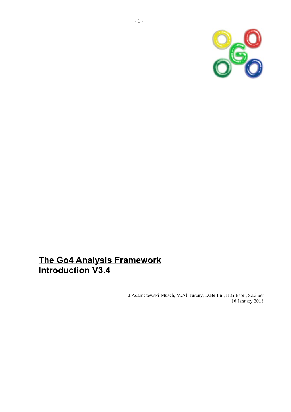 The Go4 Analysis Framework