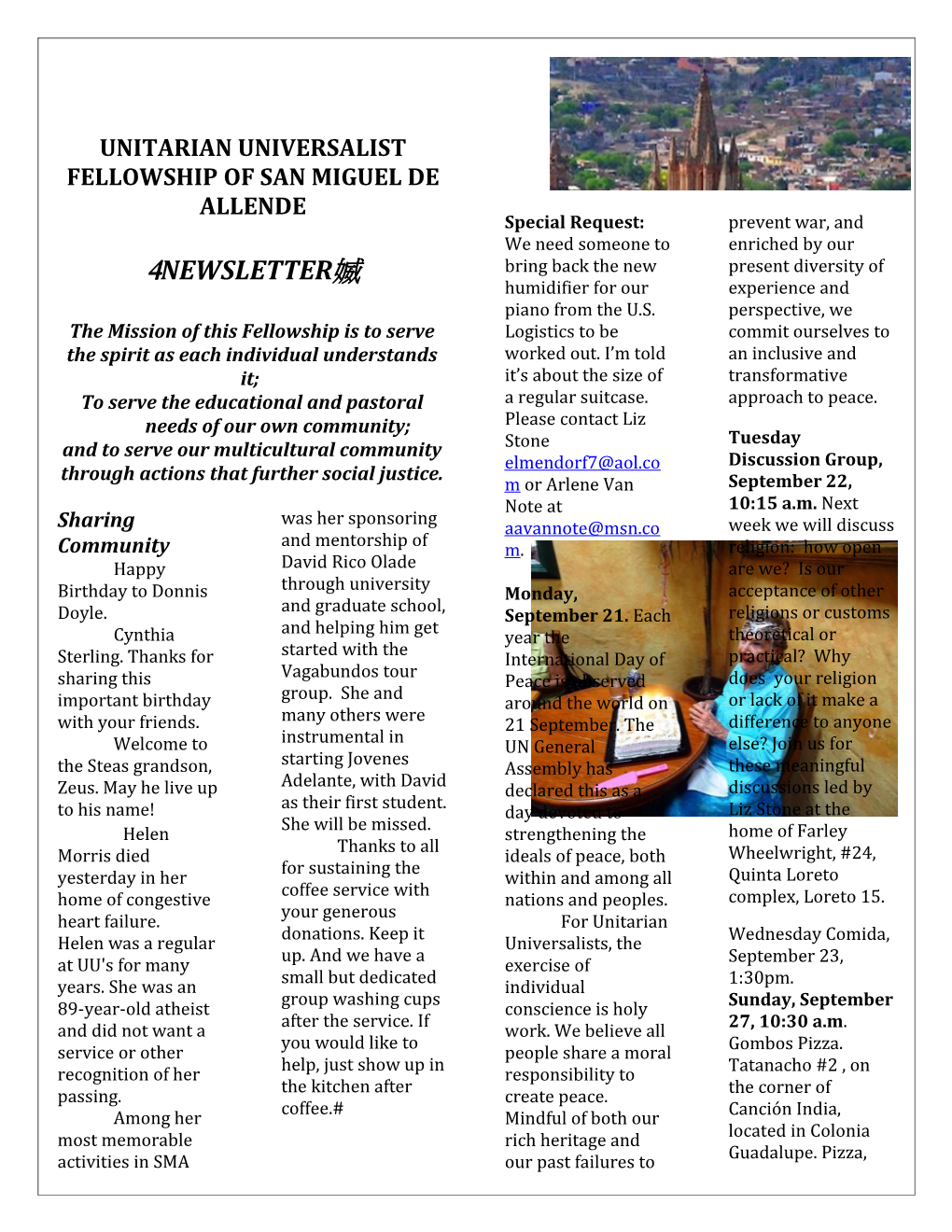 Unitarian Universalist Fellowship of San Miguel De Allende