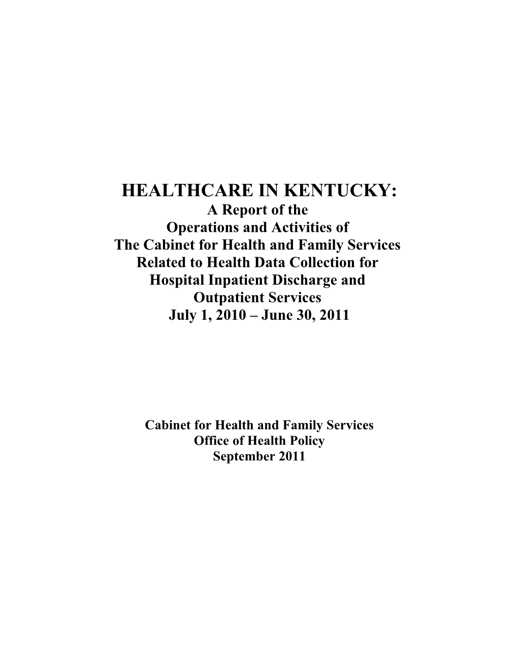 Healthcare in Kentucky