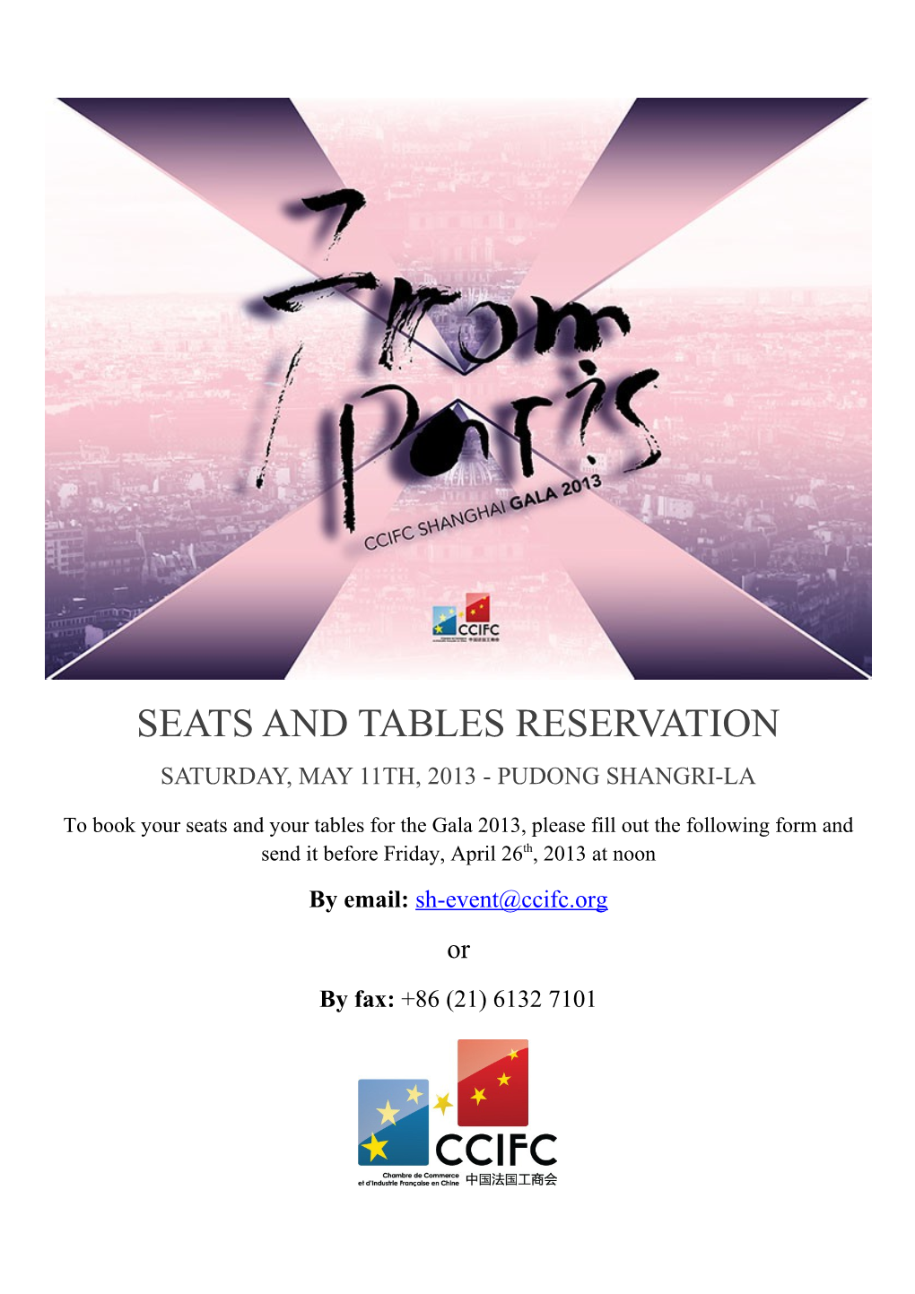 Seats and Tables Reservation