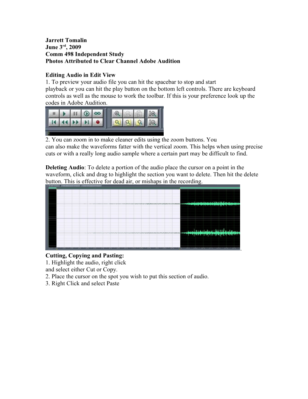 Editing Audio in Edit View