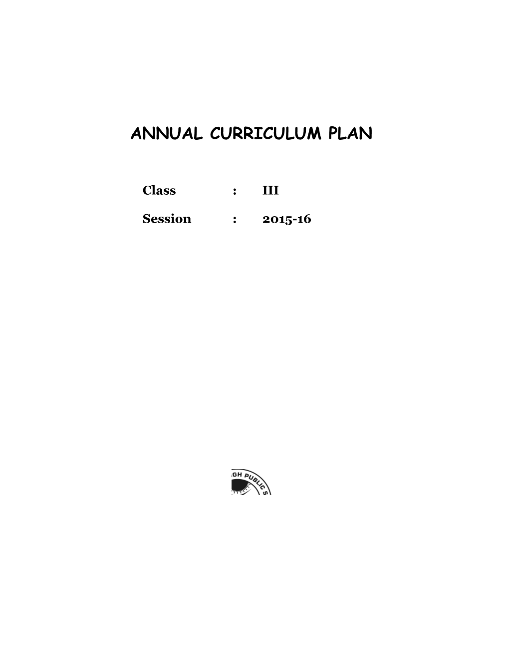 Annual Curriculum Plan