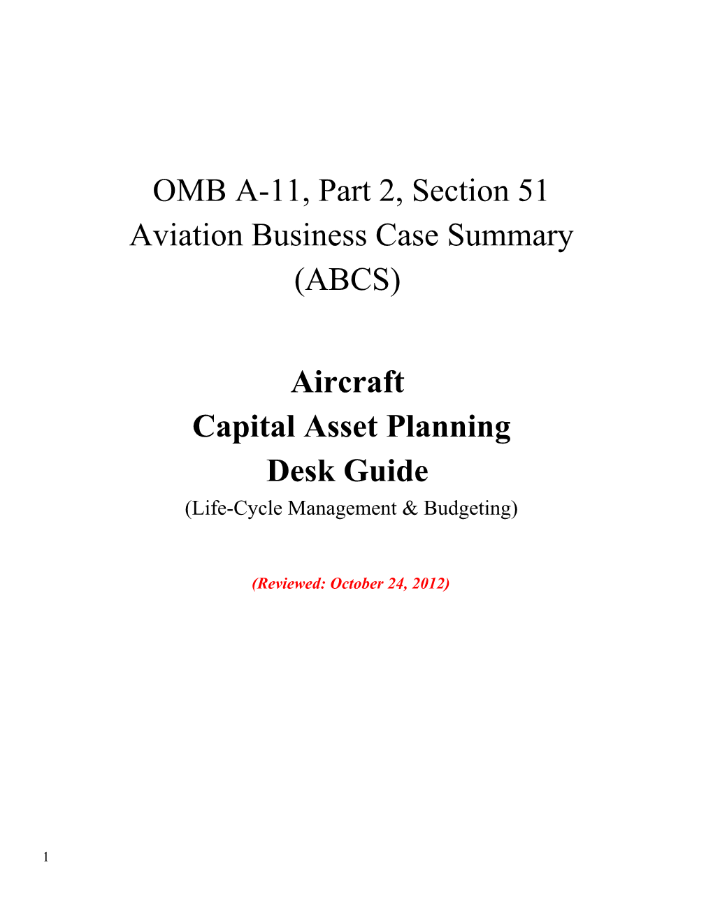 Aviation Business Case Summary s1