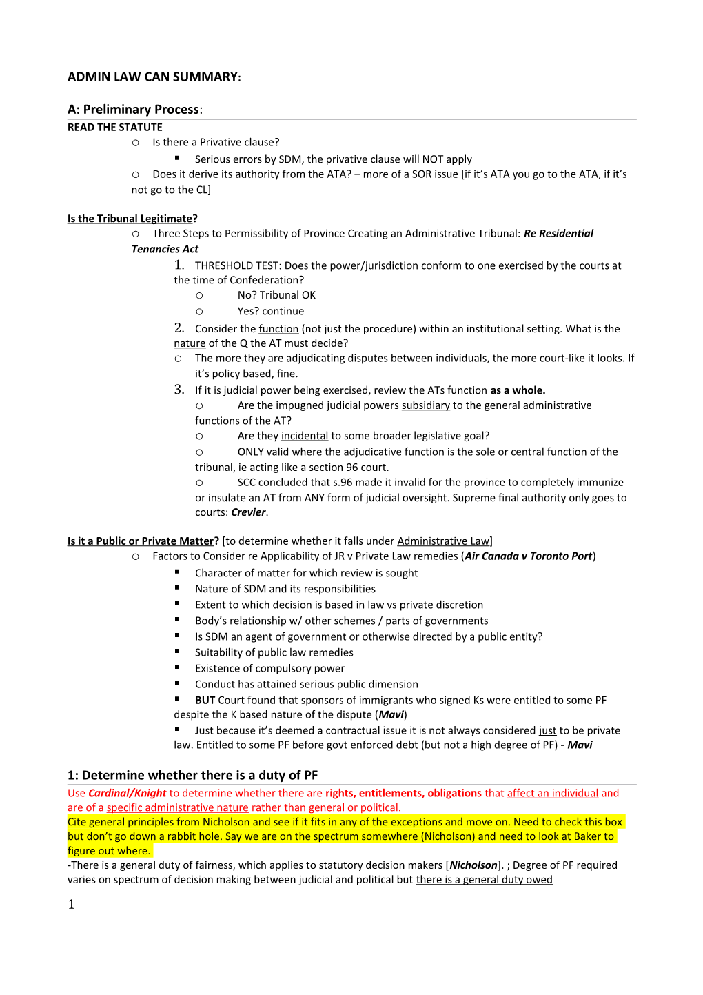 Admin Law Can Summary