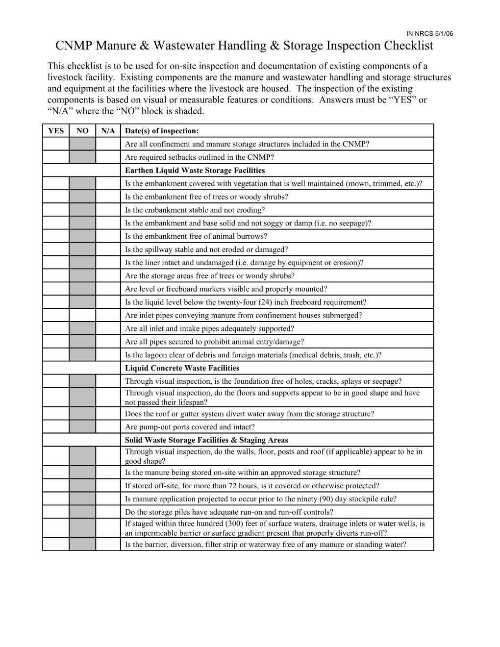 Is Runoff from Outdoor Lots and Loafing Areas Contained?