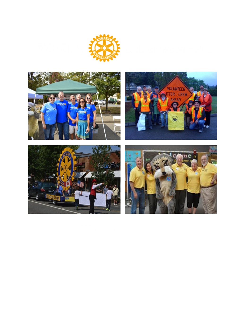 Woodinville Rotary Club Membership Brochure