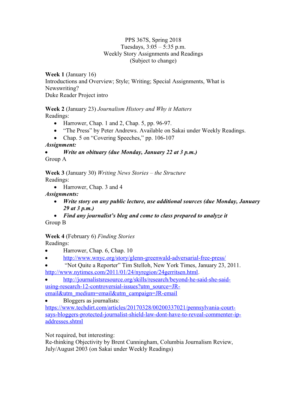 PPS 120 Syllabus; Spring 2005