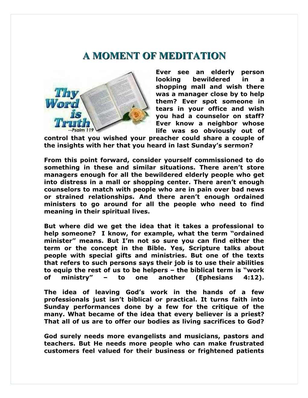 A Moment of Meditation s1
