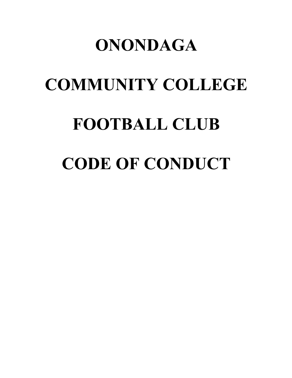 Constitution of the Onondaga Community College