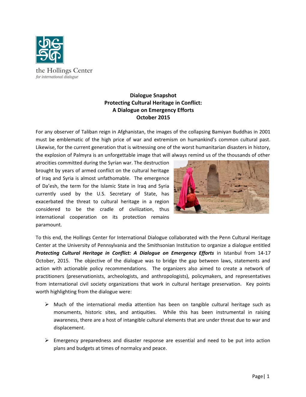 Protecting Cultural Heritage in Conflict