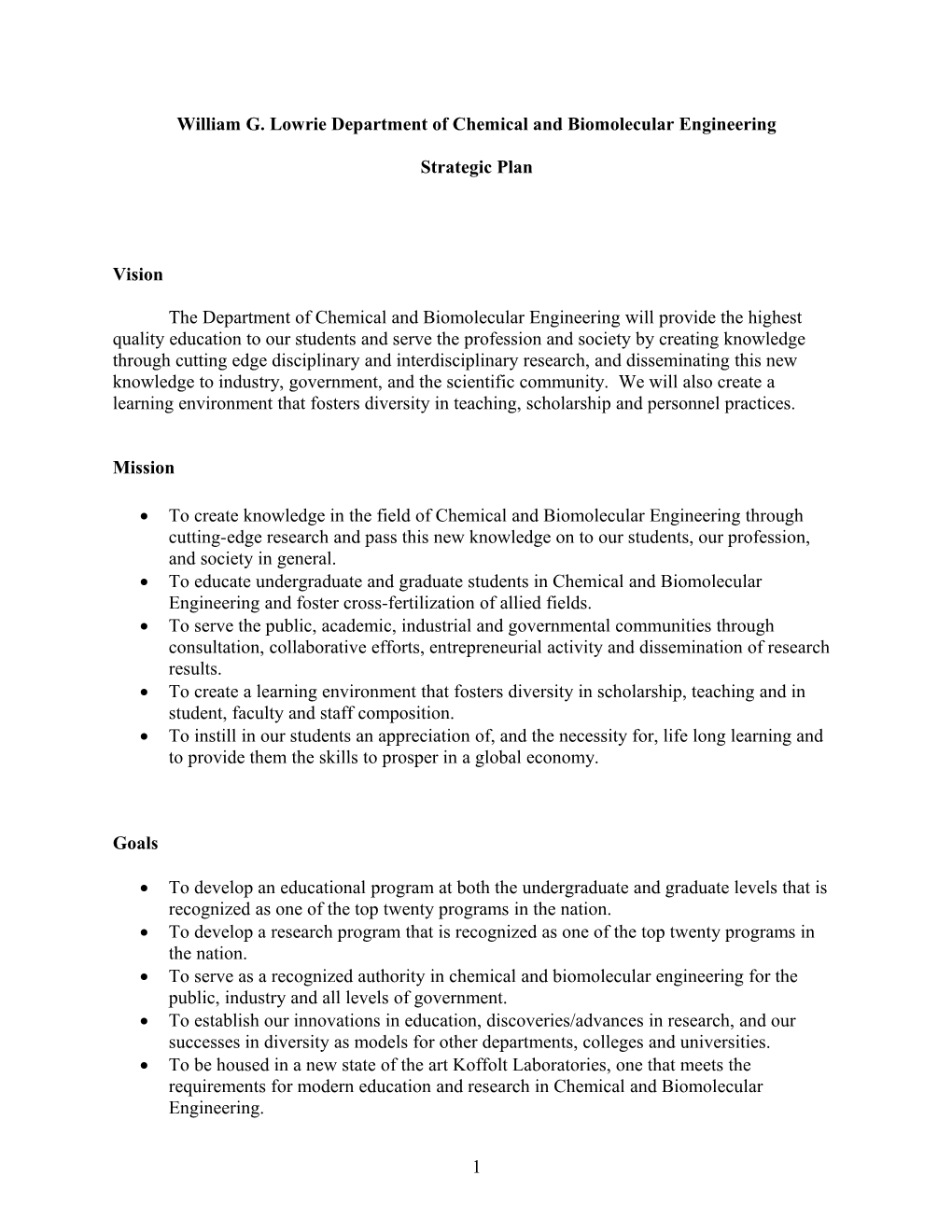 Department of Chemical and Biomolecular Engineering