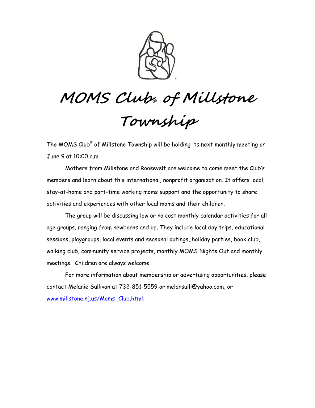 MOMS Club of Millstone Township
