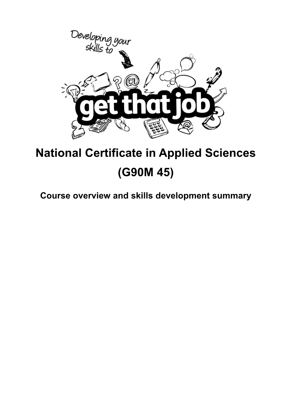 National Certificate in Applied Sciences