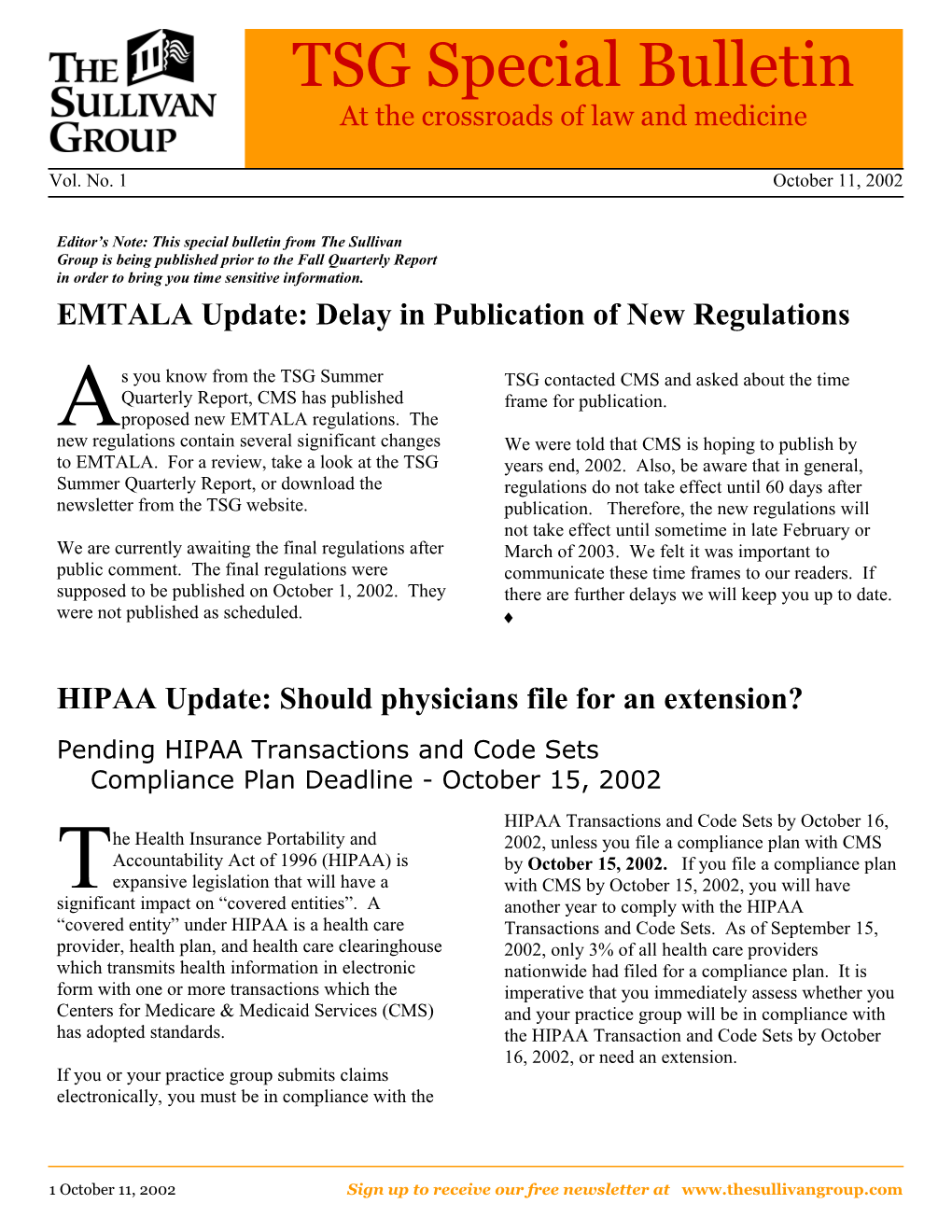 EMTALA Update: Delay in Publication of New Regulations