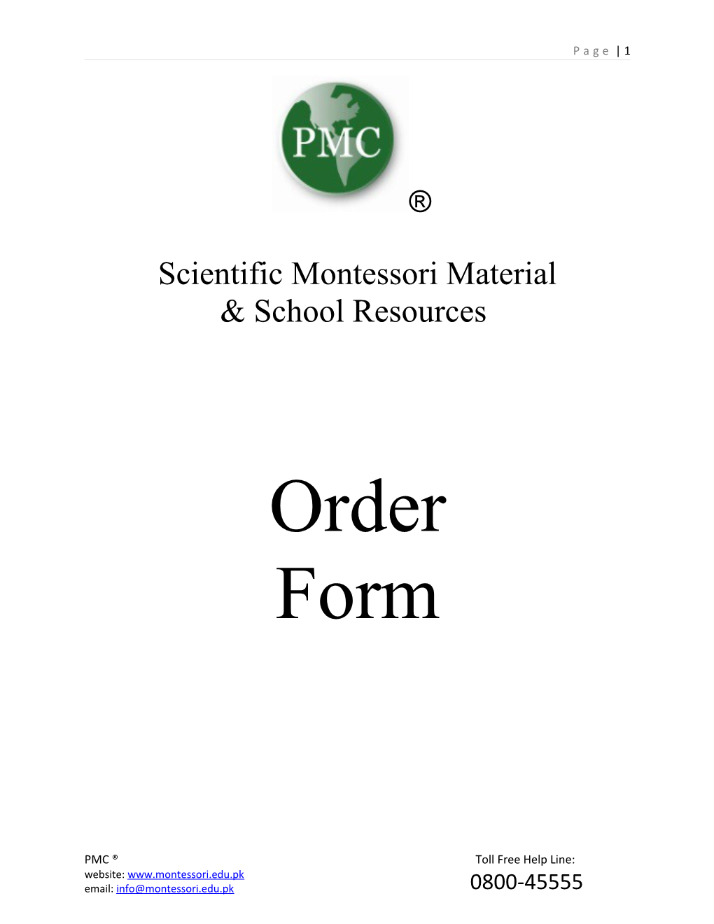 Scientific Montessori Material